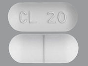 Methenamine Hippurate: This is a Tablet imprinted with CL 20 on the front, nothing on the back.