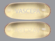 Vascepa: This is a Capsule imprinted with VASCEPA on the front, nothing on the back.