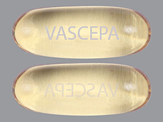 This is a Capsule imprinted with VASCEPA on the front, nothing on the back.