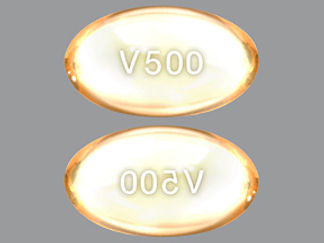 This is a Capsule imprinted with V500 on the front, nothing on the back.