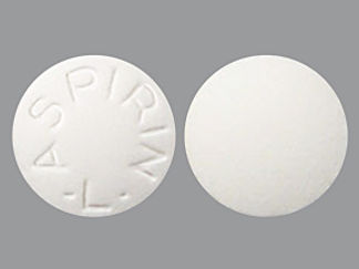 This is a Tablet imprinted with ASPIRIN  L on the front, nothing on the back.