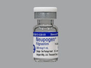 Neupogen: This is a Vial imprinted with nothing on the front, nothing on the back.