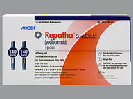 Repatha Sureclick 140Mg/Ml (package of 1.0 ml(s)) Pen Injector