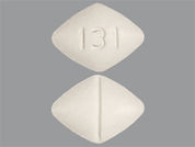 Captopril: This is a Tablet imprinted with 131 on the front, nothing on the back.