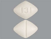 Captopril: Esto es un Tableta blanco diamante imprimido con 131 en la parte delantera, nada en la parte posterior, y es fabricado por AMICI PHARMA, I.