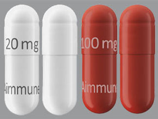 This is a Capsule Sprinkle imprinted with 20 mg or 100 mg on the front, Aimmune on the back.