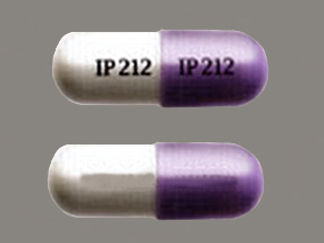 This is a Capsule imprinted with IP 212 on the front, IP 212 on the back.