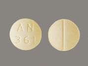 Folic Acid: This is a Tablet imprinted with AN  361 on the front, nothing on the back.