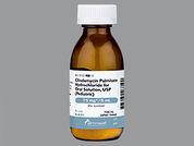 Clindamycin Pediatric: Esto es un Solución Reconstituida Oral imprimido con nada en la parte delantera, nada en la parte posterior, y es fabricado por None.