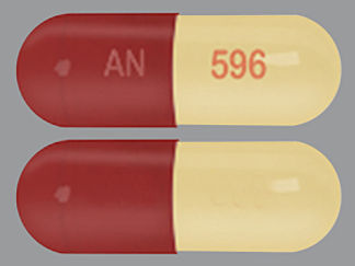 This is a Capsule Er Multiphase 12hr imprinted with AN on the front, 596 on the back.