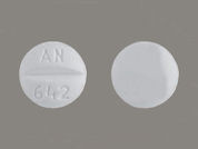 Flecainide Acetate: This is a Tablet imprinted with AN  642 on the front, nothing on the back.