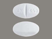 Flecainide Acetate: This is a white oval Tablet imprinted with AN  643 on the front, nothing on the back, and is manufactured by AMNEAL PHARMACE.