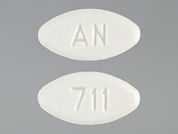 Guanfacine Hcl: This is a Tablet imprinted with AN on the front, 711 on the back.