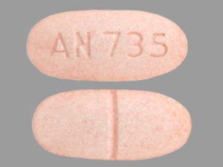 This is a Tablet imprinted with AN 735 on the front, nothing on the back.