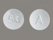 Benazepril Hcl: This is a Tablet imprinted with 53 on the front, A on the back.