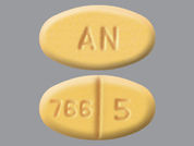 Warfarin Sodium: This is a Tablet imprinted with AN on the front, 766 5 on the back.