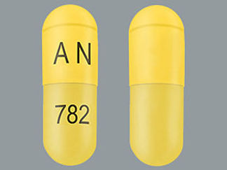 This is a Capsule Sprinkle Er 24 Hr imprinted with AN on the front, 782 on the back.