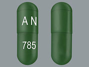 Memantine Hcl Er: This is a Capsule Sprinkle Er 24 Hr imprinted with AN on the front, 785 on the back.