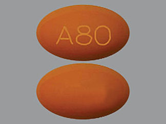 This is a Capsule imprinted with A80 on the front, nothing on the back.