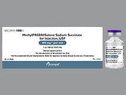 Methylprednisolone Sod Succ: Esto es un Vial imprimido con nada en la parte delantera, nada en la parte posterior, y es fabricado por None.