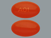 Isotretinoin: This is a Capsule imprinted with A01 on the front, nothing on the back.