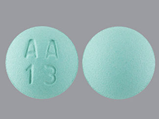 This is a Tablet imprinted with AA  13 on the front, nothing on the back.