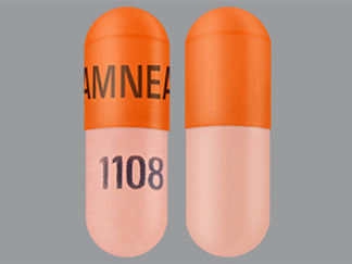 This is a Capsule imprinted with AMNEAL on the front, 1108 on the back.