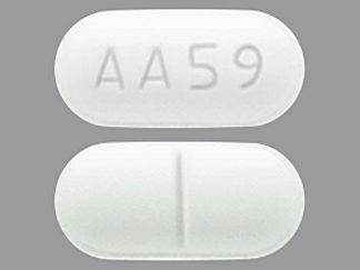This is a Tablet imprinted with AA59 on the front, nothing on the back.