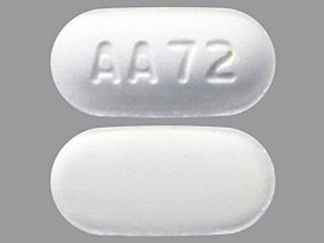 This is a Tablet imprinted with AA 72 on the front, nothing on the back.