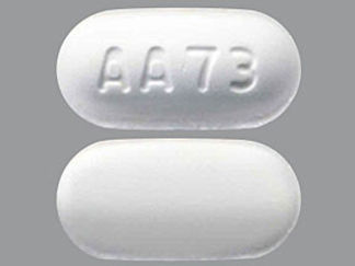 This is a Tablet imprinted with AA 73 on the front, nothing on the back.