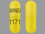 Doxepin Hcl: This is a yellow oblong Capsule imprinted with AMNEAL on the front, 1171 on the back, and is manufactured by AMNEAL PHARMACE.