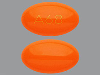 This is a Capsule imprinted with A68 on the front, nothing on the back.