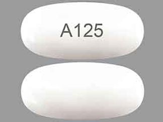 This is a Capsule imprinted with A125 on the front, nothing on the back.
