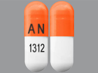 This is a Capsule imprinted with AN on the front, 1312 on the back.