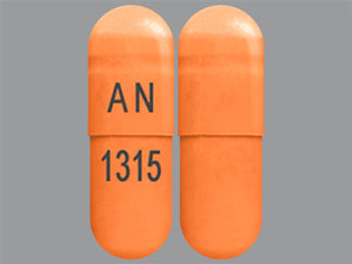 This is a Capsule imprinted with AN on the front, 1315 on the back.