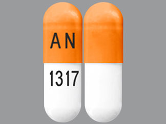 This is a Capsule imprinted with AN on the front, 1317 on the back.