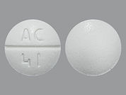 Bumetanide: This is a white round Tablet imprinted with AC  41 on the front, nothing on the back, and is manufactured by AMNEAL PHARMACE.