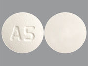 Frovatriptan Succinate: This is a Tablet imprinted with A5 on the front, nothing on the back.