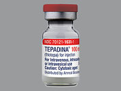 Tepadina: This is a Vial imprinted with nothing on the front, nothing on the back.