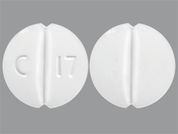 Aminocaproic Acid: Esto es un Tableta imprimido con C 17 en la parte delantera, nada en la parte posterior, y es fabricado por None.