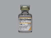 Acetylcysteine: Esto es un Vial incoloro imprimido con nada en la parte delantera, nada en la parte posterior, y es fabricado por AMER. REGENT.