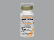 Acetylcysteine: This is a Vial imprinted with nothing on the front, nothing on the back.