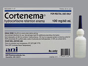 Cortenema: This is a Enema imprinted with nothing on the front, nothing on the back.