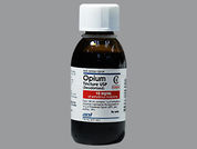 Opium: This is a Tincture imprinted with nothing on the front, nothing on the back.