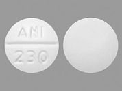 Propafenone Hcl: This is a Tablet imprinted with ANI  230 on the front, nothing on the back.