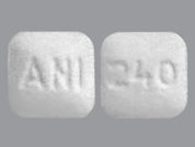 Methazolamide: This is a Tablet imprinted with ANI on the front, 240 on the back.