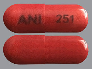 This is a Capsule imprinted with ANI on the front, 251 on the back.