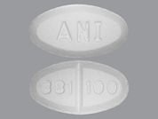 Flecainide Acetate: This is a Tablet imprinted with 381 100 on the front, ANI on the back.