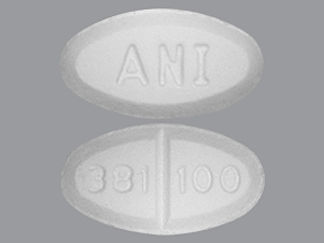 This is a Tablet imprinted with 381 100 on the front, ANI on the back.