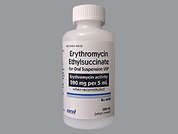 Erythromycin Ethylsuccinate: This is a white Suspension Reconstituted Oral imprinted with nothing on the front, nothing on the back, and is manufactured by ANI PHARMACEUTI.